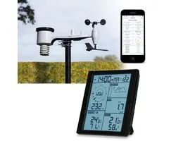 Alecto WS5200 - Professioneel WiFi Weerstation met Buitensensor - App besturing - 6-in-1