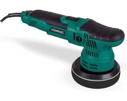 VONROC Excentrische polijstmachine - poetsmachine – 650W – Ø125mm – Soft start – Vast vermogen & 1 polijstschijf