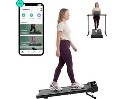 Dreaver Elevate One - 2 in 1 Loopband Inklapbaar 6KM/U met 9% Hellingsfunctie - Inclusief App & Accessoires - Hardloopband - Treadmill - Wandelband - Walking pad - Voor Thuis