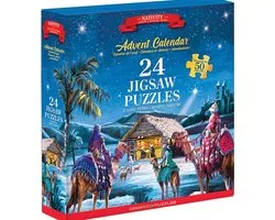 Eurographics - Adventskalender, Kerststal [Advent Calendar, Nativity] - Macneil Studio - 24×50 stukjes 12,5×12,5cm (b×h) - Adventskalender