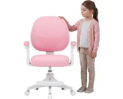 Mark Adler Junior 3.1 Kinderbureaustoel – Ergonomische Draaistoel voor Kinderen - Verstelbaar & Comfortabel - Roze