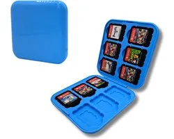 Game Card Case geschikt voor Nintendo Switch games - Accessoires Switch - 12 Games - Opbergen - Beschermen - Travel Koffer - Plastic - Siliconen - Blauw