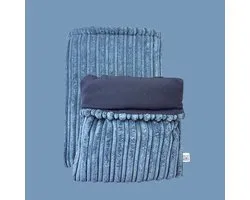 Story Sleeve - Book Sleeve / E-reader Sleeve Double Rib Blue - 27 x 23 cm - Ook geschikt voor E-reader - Boekenhoes - Boekbeschermer - Boekhoes - Booksleeve - Voor boek
