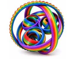 Fidget Spinner XXL - Jouet Fidget Arc-en-ciel - Hand Spinner Anti-stress - Jouet Sensoriel Pour Enfants Et Adultes - Anneaux Rotatifs - Outil Pour TDAH Autisme - Gadget De Bureau - Anti-stress - XXL 11,7 CM De Diamètre - Arc-en-ciel