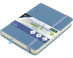 Kangaro schetsboek - A6 - sky blue - met elastiek en lint