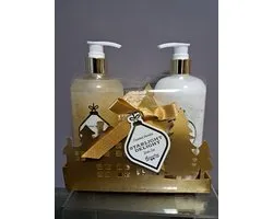 geschenk set vrouwen verjaardag - moeder dag - leuk geschenk - kado - kerst geschenk vanille - body lotion - douche gel - sissal spons