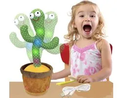 Dansende Cactus Speelgoed – Zingend & Beweeglijk Interactief Pluche – Met Stemopname – Oplaadbaar via USB – Voor Baby’s en Kinderen