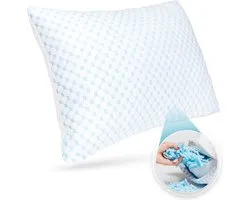 Cool-Cloud Adjustable Height with Gel Granules 70 x 50 cm Bed Pillow - Support and Neck Pillow for Side Sleepers - Breathable and Comfortable