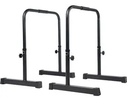 MATCHU - Dip Bars - Set van 2 - Verstelbare Parallettes voor Calisthenics - Voor bodyweight training thuis en in de gym - Zeer stevig - Metaal