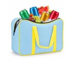 Compacte Koeltas - Geisoleerde Koelrugtas - Lichte Lunch Tas 7L - Koeltasje Klein - Picknicktas Kinderen - Lunchtas Volwassenen - Cooler Bag Dames en Heren - Koel Tas - Thermotas - Koelrugzak Vakantie - Thermo Tas - Koeltassen - Blauw - Löwenthal
