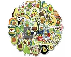 Avocado Stickers 50 Stuks | Grappige Stickers | Thema Avocado | Laptop Stickers | Decoratie | Stickers Kinderen | Stickers Volwassenen | Stickervellen | Quote Plakstickers | Stickers Bullet Journal | Planner Stickers