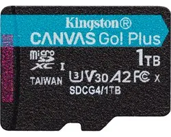 Kingston Technology 1TB microSDXC Canvas Go! Plus Gen4 200R A2 U3 enkel pakket zonder adapter