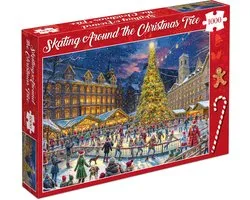 Puzzle de Noël - Patiner Around du sapin de Noël - 1000 pièces 68 × 49 cm (l × h) - Puzzles Tucker's Fun Factory