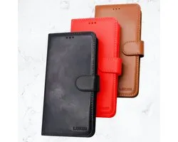 Protection Leather Wallet Case / Leer hoes / Klaphoes Bruin - Geschikt Voor Galaxy A22 5G