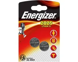 Energizer 638708, Batterie à usage unique, CR2025, Lithium, 3 V, 2 pièce(s), 170 mAh