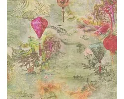 ASIAN WALLPAPER - vert jaune rouge - AS Creation Asian Fusion