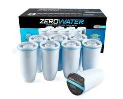 ZeroWater - Filtres à eau - Lot de 8 - Système de filtration à 5 étapes