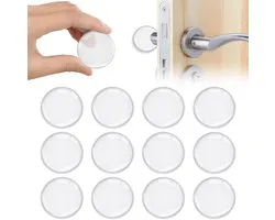 12 Pieces Transparent Rubber Feet,Door Buffers,Door Handle Protection,Snon-slip Door Stops Rubber Pads Self Adhesive Bumper, for Furniture Buffers