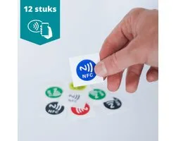 NFC World - NTAG213 NFC Tag - NTAG213 - NFC Tag - 30mm - Gekleurd - 12 Stuks