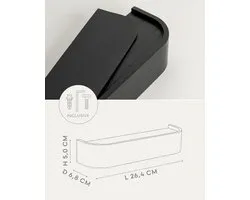 KAZAI. Sleutelkastje 'Toke' | Minimalistisch sleutelhouder ontwerp uit Berlijn | Moderne sleutelrekje met houten plank | Sleutelbord als halmeubel voo