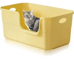 Groot XXL Kattenbak met Hoge Rand - Perfect pour les Grands Chats et Lapins