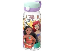 Mepal Drinkfles met flipdop Campus - 600 ml - Waterfles kinderen - Lekdicht - Hygiënische deksel - Princess Power