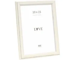 Cadre photo Deknudt Frames S236F1 - bois rustique blanc - photo : 10x15 cm