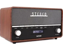 Denver DAB Radio XL - Retro Radio - Bluetooth - DAB+/ FM - Batterijen & Netstroom - DAB36