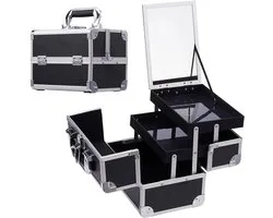Lexium Schmink koffer - Kapperskoffer trolley - Visagie make up koffer trolley - Schminkkoffer - Beauty case - Cosmetica koffer - Ideaal voor reizen - To go