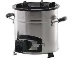 Raketoven voor buiten - roestvrij stalen multifunctionele rocket stove met USB-ventilator