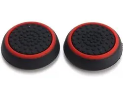 Scoby - Poignées de pouce - Poignées pour manette - Set de Gaming Pro - Équipement de Gaming - 1 paire - Rouge/ Zwart