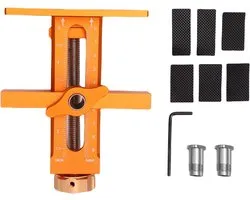 Aluminum Alloy Cabinet Door Mounting Jig, Accurate Quick Positioning Tool Jig, Adjustable 7-40mm Clamping, 0-30mm Up - ShopVlot