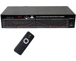 Stereo Equalizer - Audio Tuner - Muziek Studio - Dubbele 20-Bands Analyse - 43 cm - Zwart