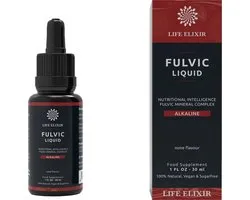 Life Elixir Fulvinezuur Alkaline 30 ml - Natuurlijk Fulvinezuur Supplement | Helpt bij verbeteren weerstand - Fulvic Mineral Complex met Alkaline – Ondersteunt immuunsysteem - Allergeenvrij