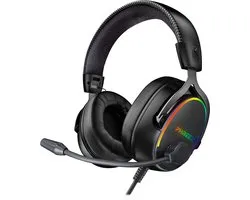 Phreeze GH5 Casque de jeu avec microphone flexible et Siècle des Lumières RVB - Casque filaire - Casques de Gaming - Convient pour PC / PS5 / PS4 / Switch / Xbox