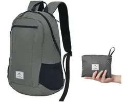 Naturehike Yunyan Opvouwbare Rugzak – 25L – Lichtgewicht Daypack & Dagrugzak – Compacte backpack – Waterbestendig – Reistas voor handbagage – 30D Nylon – Grijs