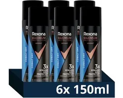 Rexona Men Maximum Protection Anti-Transpirant Spray - Cobalt Dry - met Dry-Defense Microtechnologie en 3x meer bescherming* - 6 x 150 ml