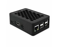 Behuizing Geschikt voor Raspberry Pi 4 Model B / 4B+ – Ventilatie Case met Honeycomb Design – Mini Computer Behuizing – Zwart