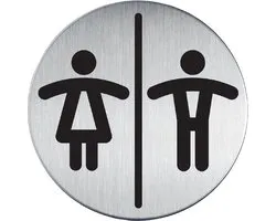 Pictogramme d'information Toilettes Durable 4920 D/H rondes 83 mm | 5 pièces