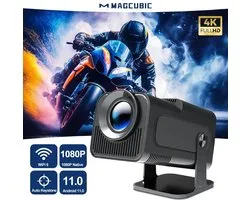 Magcubic PRO HY320 - 2026 model - WiFi 6 mini beamer- Ultieme draagbare beamer - 390 ANSI - 4K - 1080p - Android - Apple - Bt 5.0