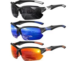 Men's polarized sports sunglasses - UV protection half-frame sunglasses perfect for running and fishing