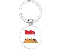 Akyol - Egypte sleutelhanger - geschenk - gift - verjaardag - kado - cadeau - feestdag - verassing - piramide - kameel - woestijn - cairo - farao - republiek - Afrika - Rode zee - Arabisch - vlag - Sfinx - Gizeh - Luxor