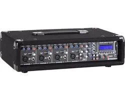 4-kanaals Powermixer met MP3-speler en Bluetooth - 100 Watt - Mengpaneel met 3-bands equalizer