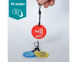 NFC World - NFC Sleutelhangers - NTAG213 Sleutelhanger - NFC Tags - Epoxy - 10 Stuks