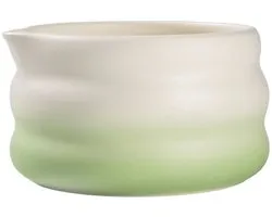 Keramische matcha kom CHiATO Chawan Mint Earth – Mint / Wit