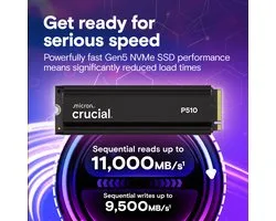 Crucial CT2000P510SSD5 internal solid state drive 2 TB M.2 PCI Express 5.0 NVMe TLC