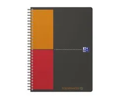 Oxford International Task Manager B5 80 feuilles couverture souple en plastique gris