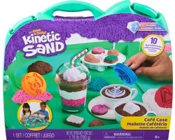 Spinmaster Kinetic Sand - Cafékoffer met 793 g speelzand in 4 kleuren 9 gereedschappen - Origineel Kinetic Sand