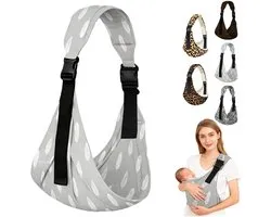 Dailygoods- Draagdoek Ergonomisch - Verstelbare Heupdrager - Luipaardpatroon - Voor Pasgeborenen tot 36 Maanden - Tot 20 kg - Ondersteunt Natuurlijke Fysiologische Structuur - Babydrager