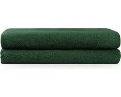Blumtal Terry Handdoeken Set - 2 x Baddoek - 70 x 140 cm - Donkergroen